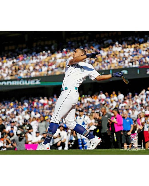 Fanatics Authentic Julio Rodriguez Seattle Mariners Unsigned Follows Through Bat the T-Mobile Home Run Derby 11 x 14 Photograph