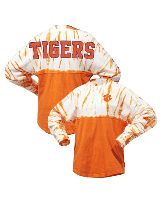 Spirit Jersey Clemson Tigers Tie-Dye Long Sleeve Jersey T-shirt