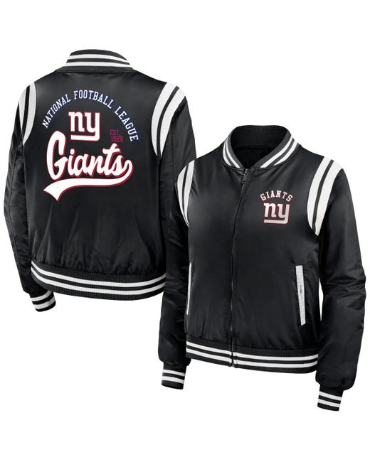 Wear By Erin Andrews New York Giants Full-Zip Bomber Jacket
