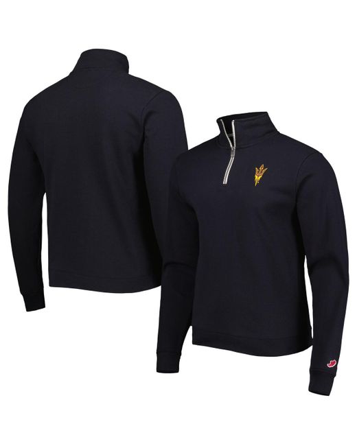 League Collegiate Wear Arizona State Sun Devils Stack Essential Lightweight Fleece Quarter-Zip Sweatshirt