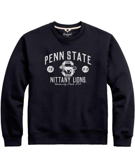 League Collegiate Wear Distressed Penn State Nittany Lions Bendy Arch Essential Pullover Sweatshirt