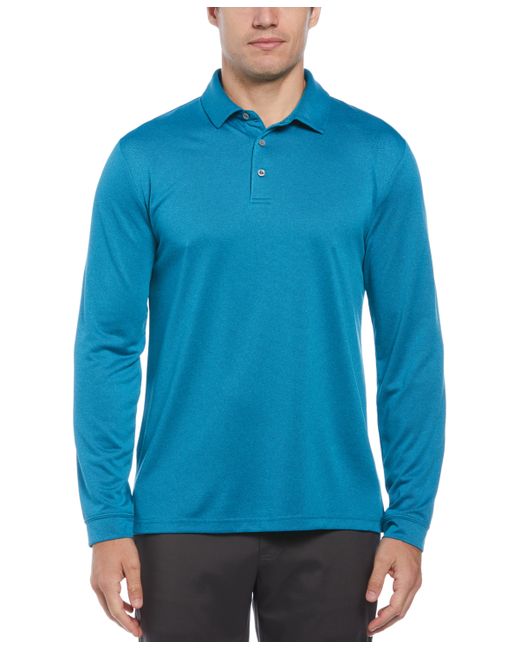 PGA Tour Micro Birdseye Long Sleeve Golf Polo Shirt
