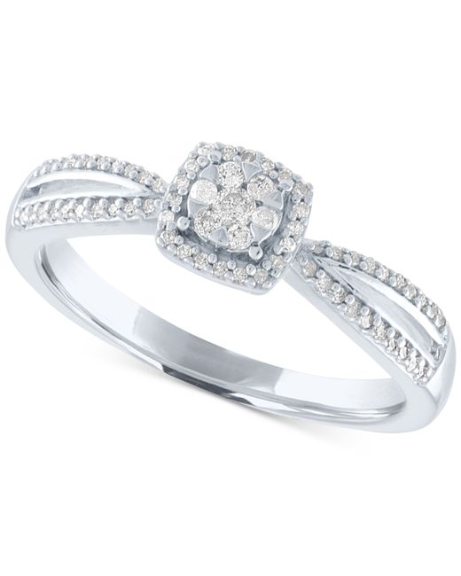 Promised Love Diamond Cluster Promise Ring 1/6 ct. t.w.