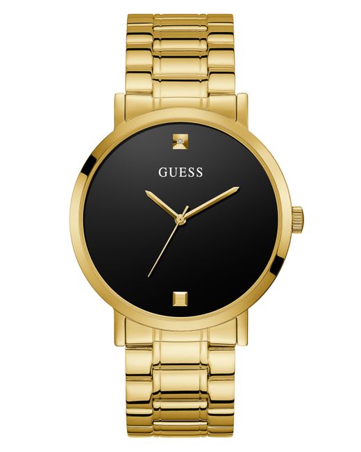 Guess Diamond-Accent Tone Stainless Steel Bracelet Watch 44mm