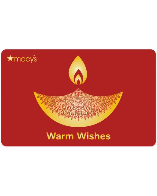 Macy's Warm Wishes Happy Diwali and Diya E-Gift Card