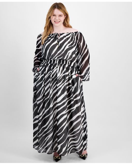 I.N.C. International Concepts Plus Off-The-Shoulder Maxi Dress Created for