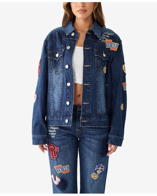 True Religion Oversized Jimmy Jacket with Patches