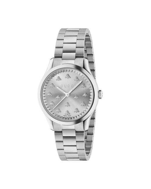 Gucci Swiss G-Timeless Stainless Steel Bracelet Watch 32mm