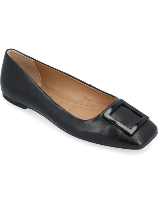 Journee Collection Square Toe Ornamented Ballet Flats