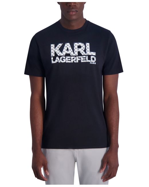 Karl Lagerfeld Slim Fit Short-Sleeve Monogram Logo Graphic T-Shirt