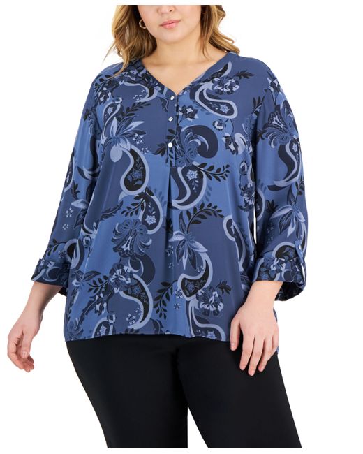 Jm Collection Plus Glamorous Garden Utility Top Created for