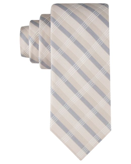 Calvin Klein Creme Plaid Tie