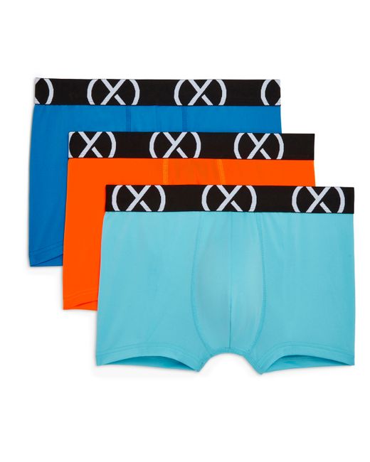 2(X)Ist Micro Sport No Show Performance Ready Trunk Pack of 3 Shocking Orange Fis