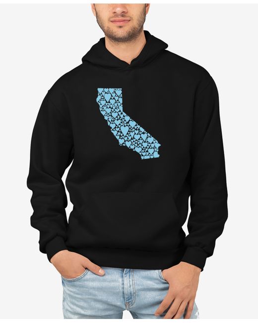 La Pop Art California Hearts Word Art Hooded Sweatshirt