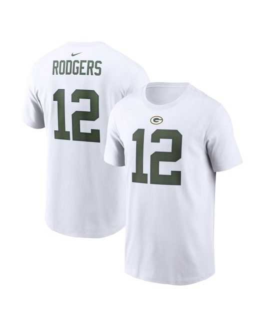 Nike Aaron Rodgers Green Bay Packers Player Name and Number T-shirt