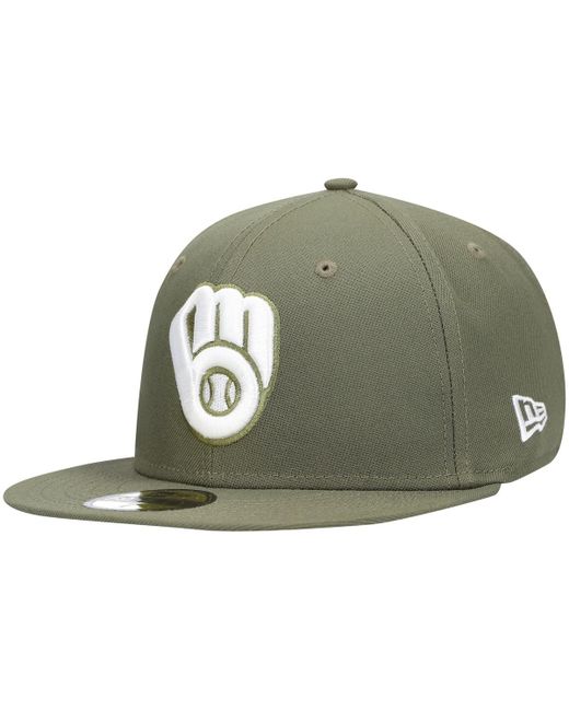 New Era Milwaukee Brewers Logo White 59Fifty Fitted Hat