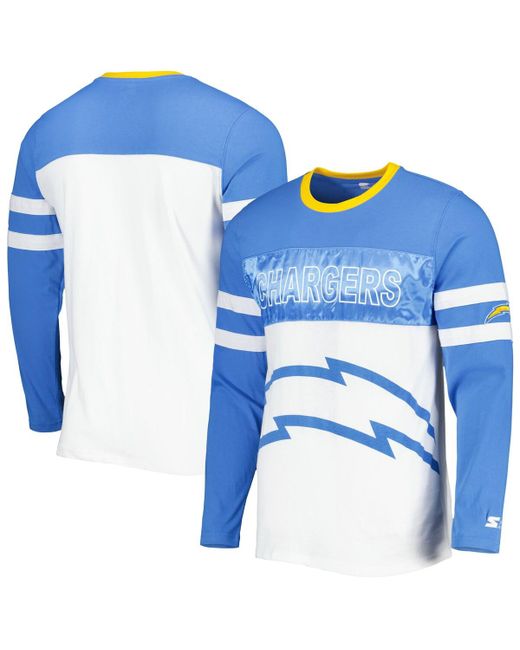 Starter White Los Angeles Chargers Halftime Long Sleeve T-shirt