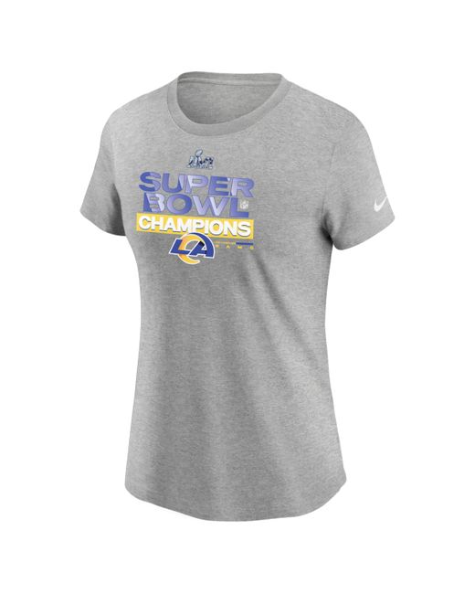 Nike Heather Charcoal Los Angeles Rams 2021 Super Bowl Champions Locker Room Trophy Collection T-Shirt