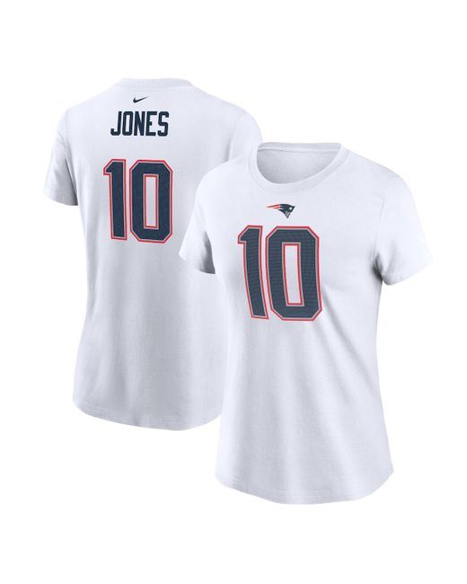 Nike Mac Jones New England Patriots Player Name Number T-shirt
