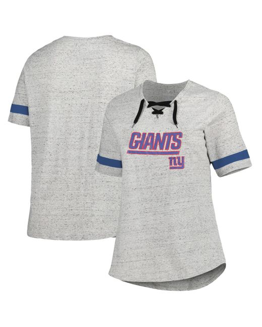 Profile New York Giants Plus Lace-Up V-Neck T-shirt