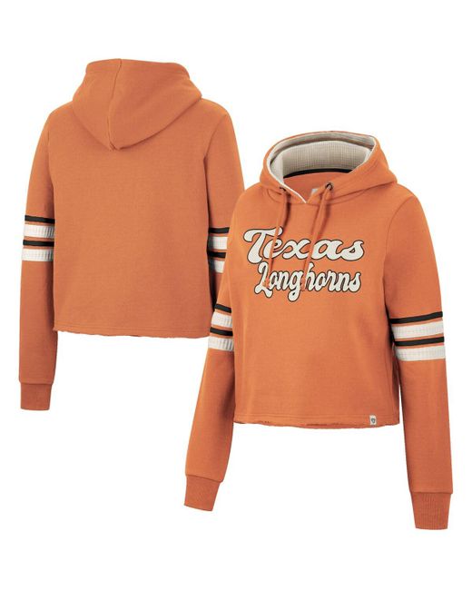 Colosseum Texas Longhorns Retro Cropped Pullover Hoodie