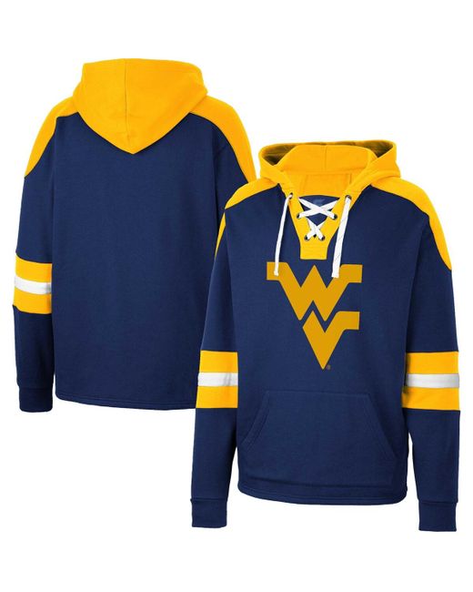 Colosseum West Virginia Mountaineers Lace-Up 4.0 Pullover Hoodie