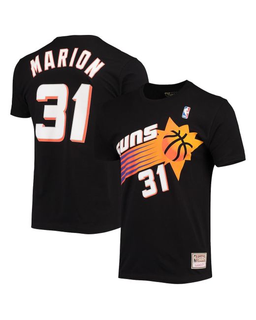 Mitchell & Ness Shawn Marion Phoenix Suns Hardwood Classics Stitch Name and Number T-shirt