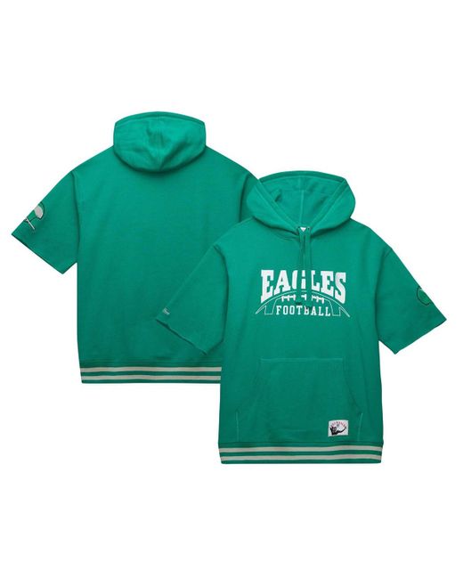 Mitchell & Ness Philadelphia Eagles Pre-Game Short Sleeve Pullover Hoodie