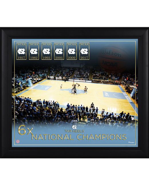 Fanatics Authentic North Carolina Tar Heels Framed 15 x 17 Basketball Championship Count Collage