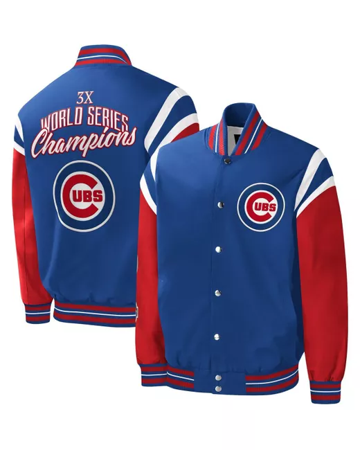 G-iii Sports By Carl Banks Chicago Cubs Title Holder Full-Snap Varsity Jacket