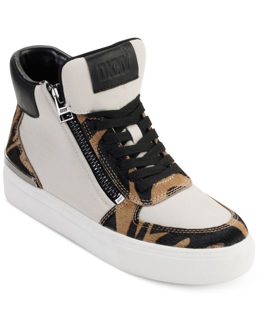 Dkny Cindell Lace-Up Zipper High Top Sneakers