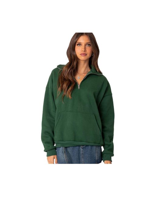 Edikted Oversized quarter zip sweatshirt