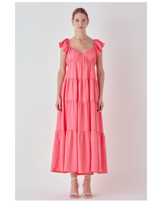 Endless Rose Back Bow Tie Maxi Dress