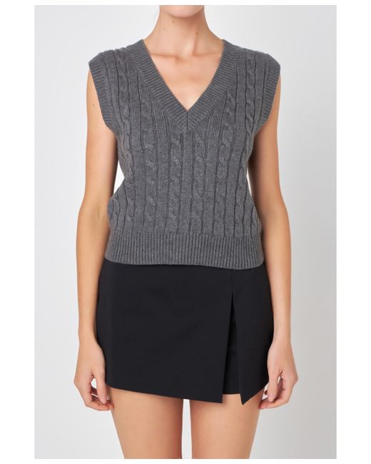 English Factory Cable Knit Chunky Vest