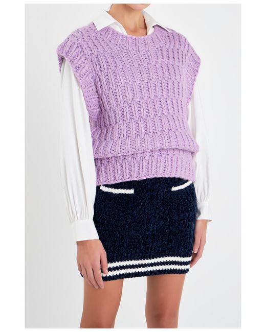 English Factory Chunky Knit Sweater Vest