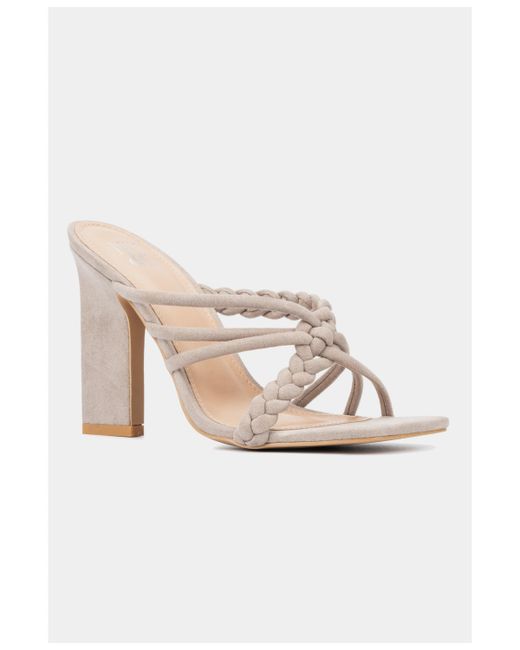 New York & Company Dalia Braided Strap Heel Sandals