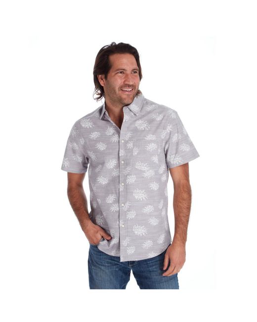 Px Clothing Short Sleeve Leaf Print Shirt