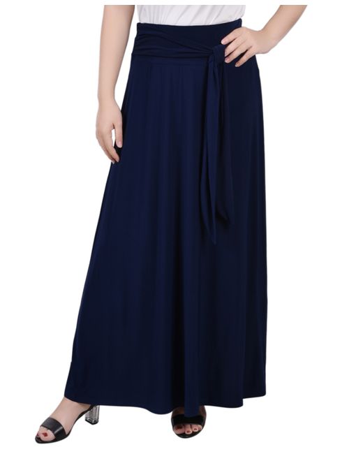 Ny Collection Missy Maxi Skirt with Sash Waist Tie