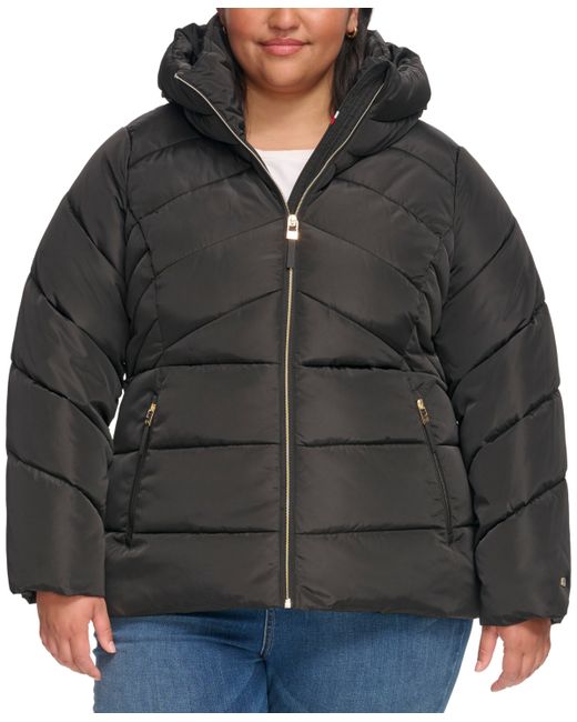 Tommy Hilfiger Plus Hooded Puffer Coat