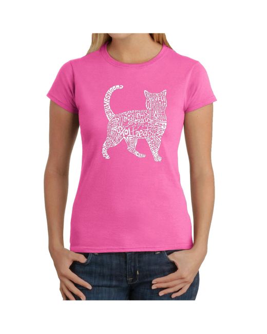 La Pop Art Word Art T-Shirt Cat