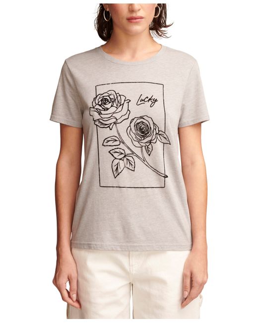 Lucky Brand Rose Graphic Classic T-Shirt