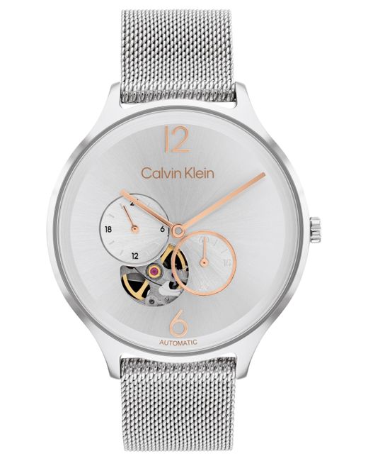 Calvin Klein Automatic Timeless Stainless Steel Mesh Bracelet Watch 38mm
