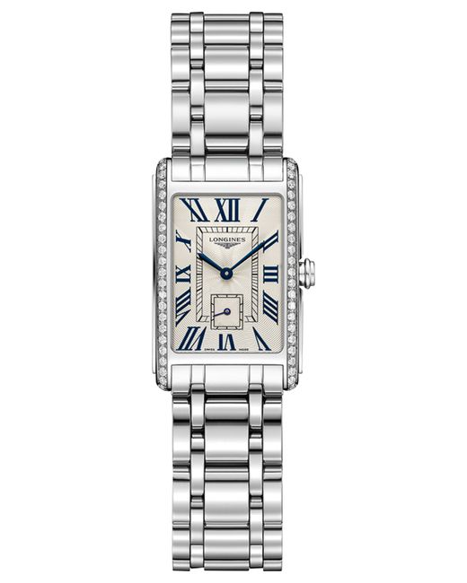 Longines Swiss DolceVita Diamond 3/8 ct. t.w. Stainless Steel Bracelet Watch 21x32mm