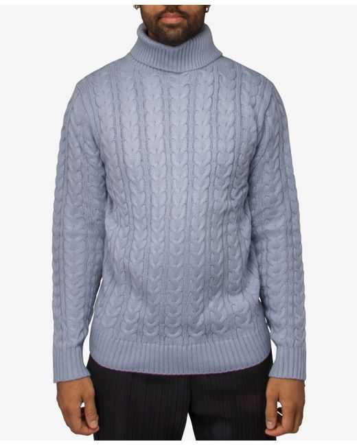 X-Ray Cable Knit Roll Neck Sweater