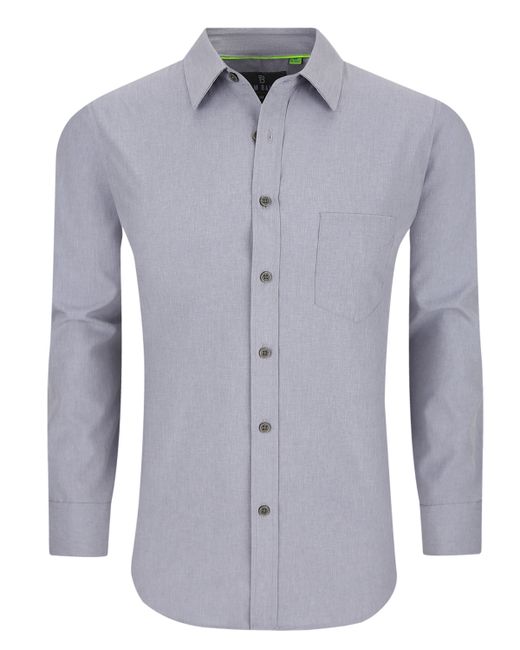 Tom Baine Slim Fit Performance Long Sleeve Solid Button Down Dress Shirt