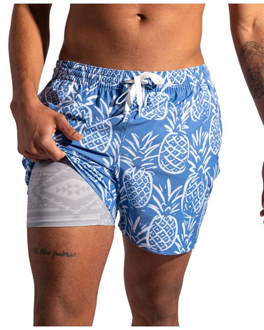 Chubbies The Thigh-Naples Quick-Dry 5-1/2 Swim Trunks with Boxer Brief Liner