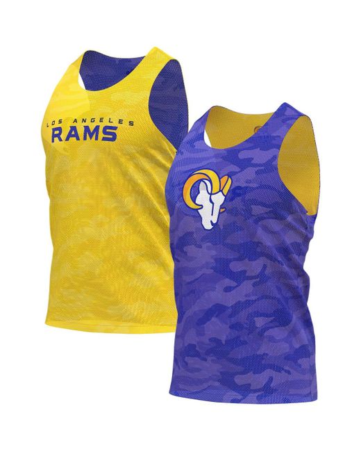 Foco and Gold Los Angeles Rams Reversible Mesh Tank Top
