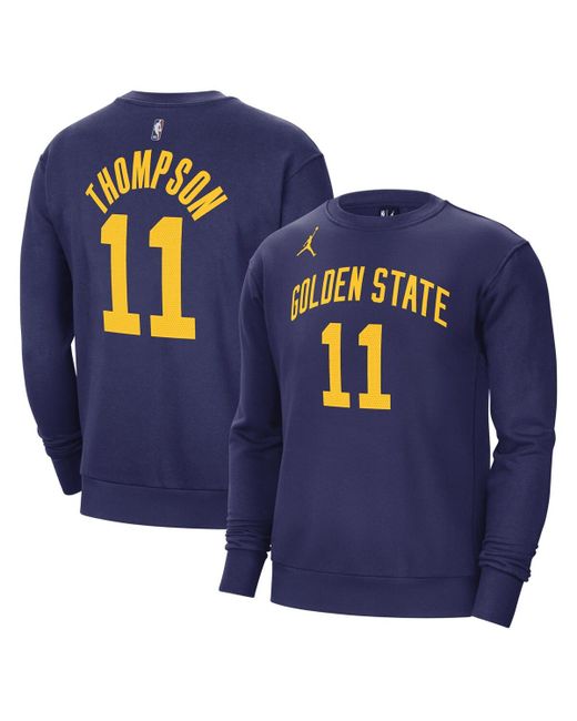 Jordan Klay Thompson Golden State Warriors Statement Name and Number Pullover Sweatshirt