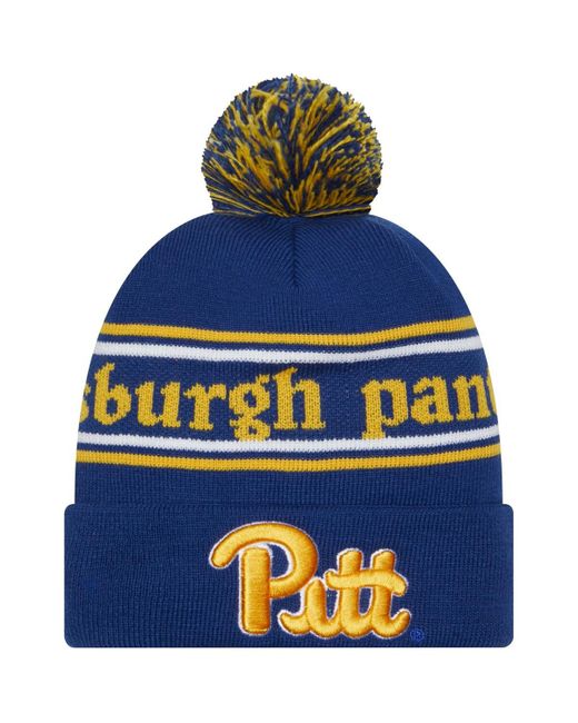 New Era Pitt Panthers MarqueeÂ Cuffed Knit Hat with Pom