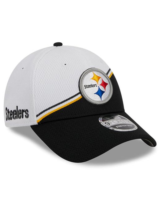 New Era Black Pittsburgh Steelers 2023 Sideline 9FORTY Adjustable Hat